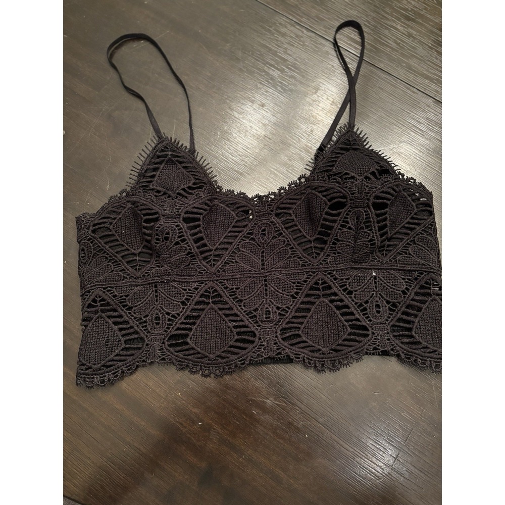 Listicle Crochet Lace Romantic‎ Boho Western Bralette Crop Medium Festival